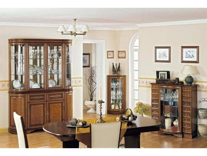 Xlmoebel Esszimmer-Set Traditionelles Esszimmermöbel-Set mit großer Eckvitrine und Buffet, (3-St., 3tlg Esszimmer Set (Vitrine + Eckvitrine + Buffet) von OTTO