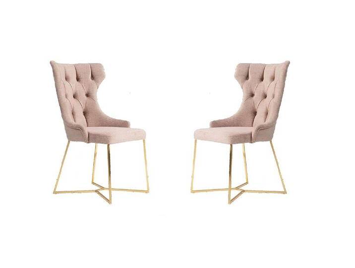 Xlmoebel Esszimmerstuhl 2er-Set Esszimmerstühle aus Massivholz mit Stoffbezug (2 St), Hergestellt in Europa, beige von OTTO