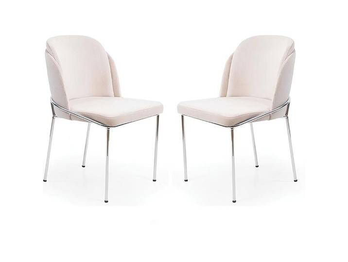 Xlmoebel Esszimmerstuhl 2er Set Esszimmerstühle in modernem Lounge Design mit Polsterung (2 St), Hergestellt in Europa, weiß von OTTO