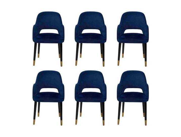 Xlmoebel Esszimmerstuhl Exklusive 6x Stühle Blau Küchenmöbel Designer Modern Esszimmerstuhl (6 St), Hergestellt in Europa, blau von OTTO