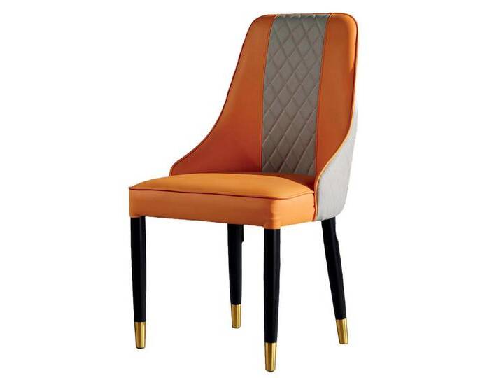 Xlmoebel Polsterstuhl Modernes Esszimmerstuhl aus Holz ohne Armlehnen in Orange (1 St), Hergestellt in Europa, braun von OTTO