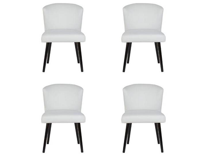 Xlmoebel Polsterstuhl Neue Sitzgruppe mit 4 Ledersesseln im Lounge-Club-Stil (4 St), Hergestellt in Europa, schwarz weiß Xlmoebel Polsterstuhl Neue Sitzgruppe mit 4 Ledersesseln im Lounge-Club-Stil (4 St), Hergestellt in Europa, schwarz weiß von OTTO