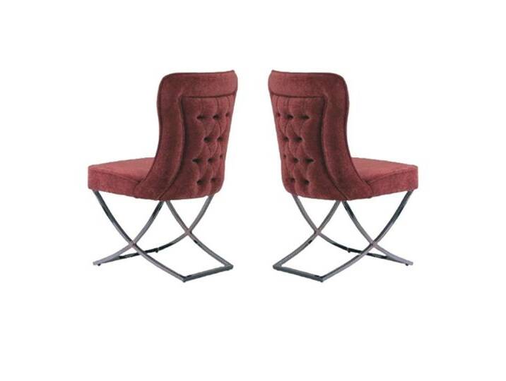 Xlmoebel Esszimmerstuhl Neue Stühle im Design Stil von Chesterfield Hotel, 2er Set (2 St), Hergestellt in Europa, rot von OTTO