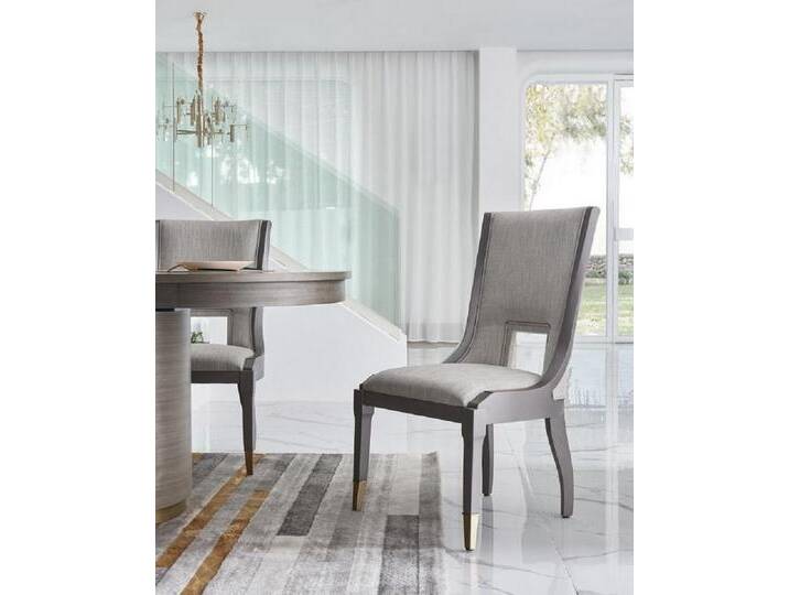 Xlmoebel Esszimmerstuhl Neues Ensemble von 6 Luxus-Stühlen im Designer-Stil mit Sitzpolstern (6 St), Hergestellt in Europa, grau von OTTO