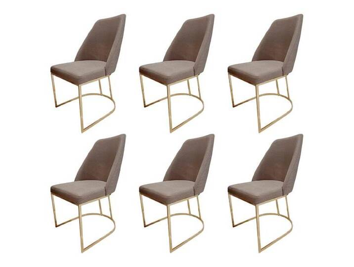 Xlmoebel Polsterstuhl Neues Esszimmer-Set mit 6 modernen gepolsterten (6 St), Hergestellt in Europa, grau Xlmoebel Polsterstuhl Neues Esszimmer-Set mit 6 modernen gepolsterten (6 St), Hergestellt in Europa, grau von OTTO
