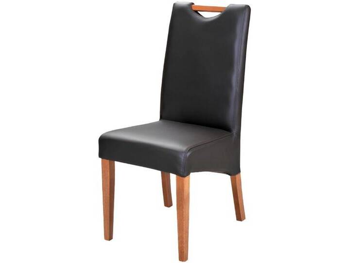 Xlmoebel Polsterstuhl Neues Esszimmer-Set: 4 Stühle aus Holz mit Ledersitzpolstern, Hergestellt in Europa, schwarz Xlmoebel Polsterstuhl Neues Esszimmer-Set: 4 Stühle aus Holz mit Ledersitzpolstern, Hergestellt in Europa, schwarz von OTTO