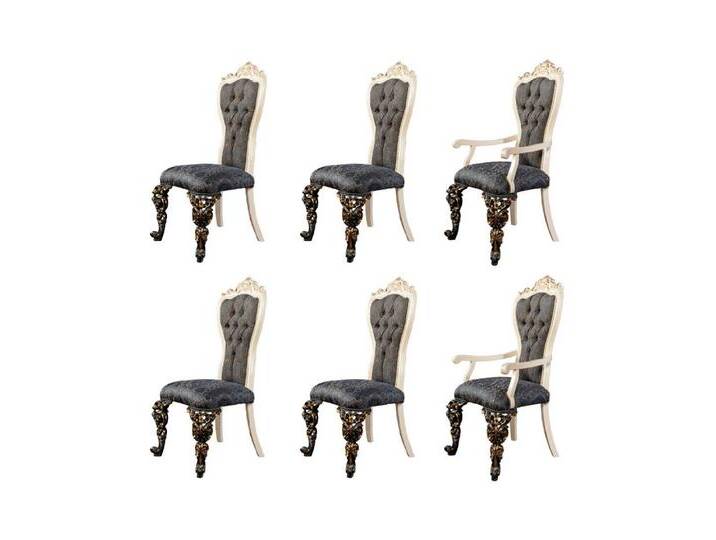 Xlmoebel Sitzgruppe Sechs moderne Luxus Esszimmerstühle aus Holz im Designerstuhl Set, (6-tlg), Hergestellt in Europa, blau von OTTO