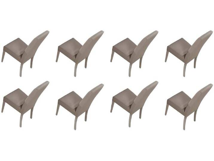 Xlmoebel Polsterstuhl Set von 8 modernen Esszimmerstühlen - Stuhl-Ensemble für das Esszimmer, Hergestellt in Europa, grau von OTTO