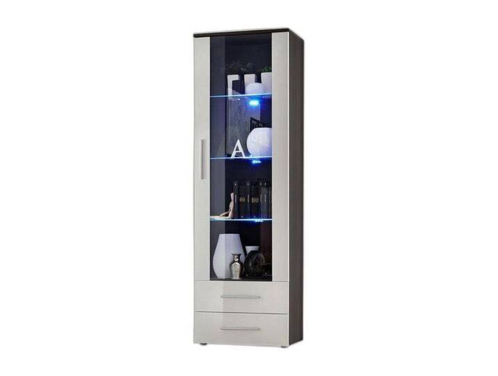 Xlmoebel Glasvitrine Glas Holz Schrank Vitrine Wohnbereich Stil Neuzeit Möbel Eleganz (1-St., 1x Vitrine) Hergestellt in Europa, schwarz von OTTO