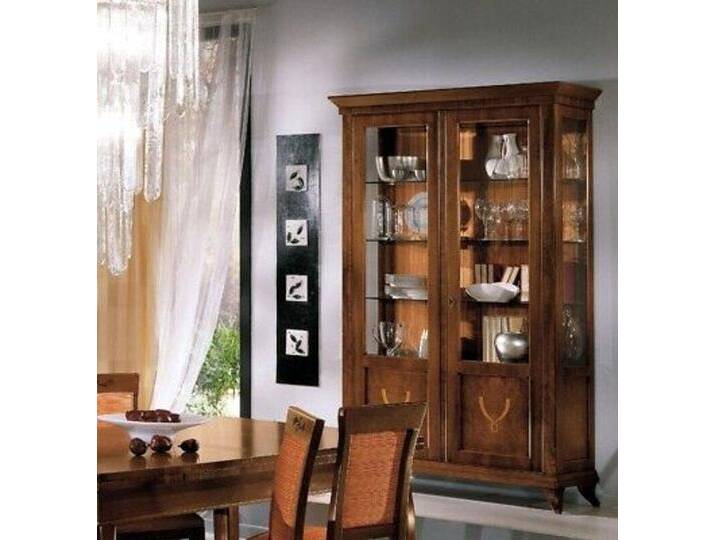 Xlmoebel Glasvitrine Vitrine Schrank Vitrinen Wohnzimmer Anrichte Italy Sofort Made in Europa, braun von OTTO