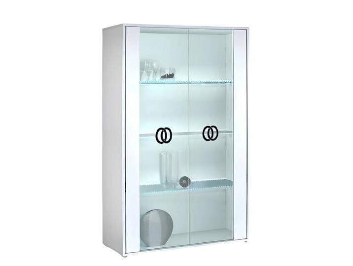 Xlmoebel Glasvitrine Zeitgenössische Vitrine Wohnmöbel Designer Schrank mit LED Neuheit (1-St., Vitrine) Hergestellt in Europa, weiß von OTTO