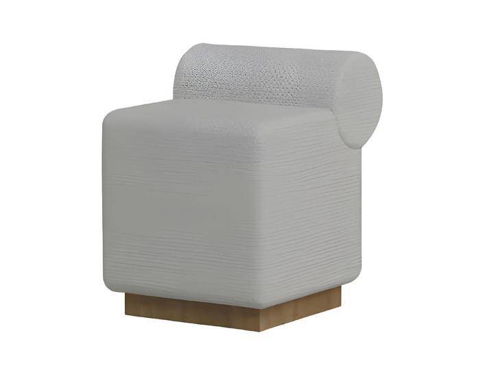 Xlmoebel Barhocker Möbel mit rundem Design Hocker Polsterhocker Beistellmöbel Sitzmöbel (Hocker), Hergestellt in Europa, weiß von OTTO