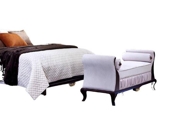 Xlmoebel Hocker Neu gestalteter Textil-Fußhocker für Wohnmöbel mit Sitzbank (Hocker), Hergestellt in Europa, weiß von OTTO