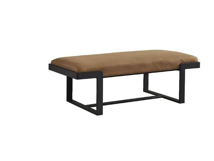 Xlmoebel Hocker Polsterhocker mit Fußablage in braunem Leder - modernes Möbelstück (Hocker), Hergestellt in Europa, braun von OTTO