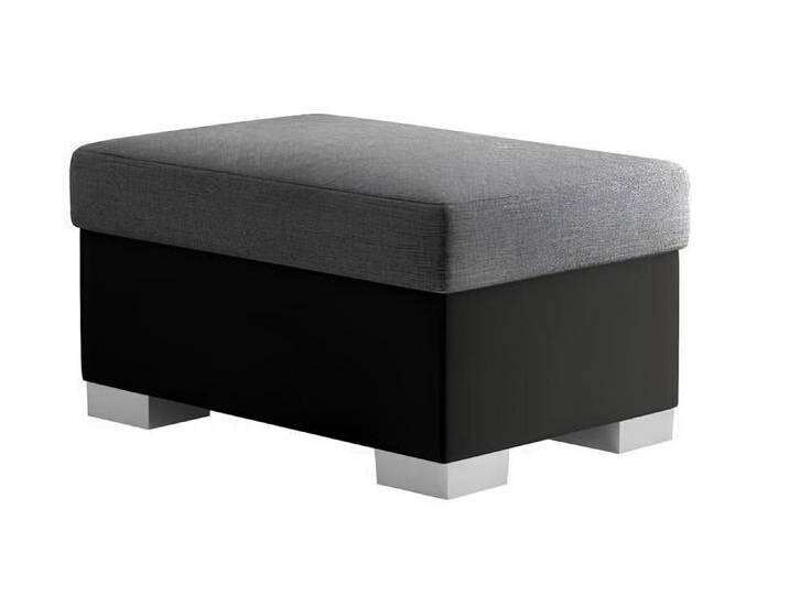 Xlmoebel Hocker Pouf Sofa Polster Beistellhocker Fußhocker Ottomane für Wohnzimmer (1 St), Hergestellt in Europa, grau schwarz, Dunkelgrau/Schwarz von OTTO