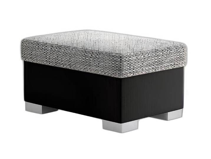 Xlmoebel Hocker Pouf Sofa Polster Beistellhocker Fußhocker Ottomane für Wohnzimmer (1 St), Hergestellt in Europa, grau schwarz, Grau/Schwarz von OTTO