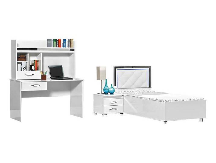 Xlmoebel Jugendzimmer-Set Vollständige Möbel für das Schlafzimmer der Kinder mit einem Bett und, (Kinderzimmer 3tlg (Bett + Nachttisch + Schreibtisch) von OTTO