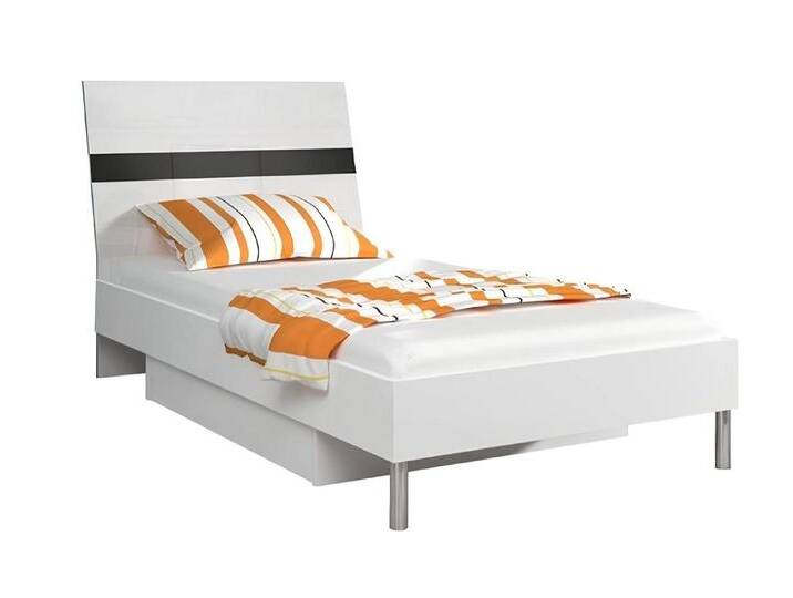 Xlmoebel Jugendbett Holzdesign Einzelbett für Kinderzimmer in Hochglanzoptik Schwarz, Hergestellt in Europa, schwarz von OTTO