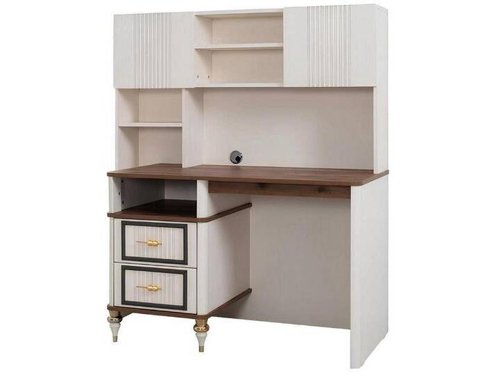 Xlmoebel Kinderschreibtisch Büromöbel-Set in Beige aus Holz mit Schreibtisch, Bürotisch (Schreibtisch), Hergestellt in Europa, beige von OTTO