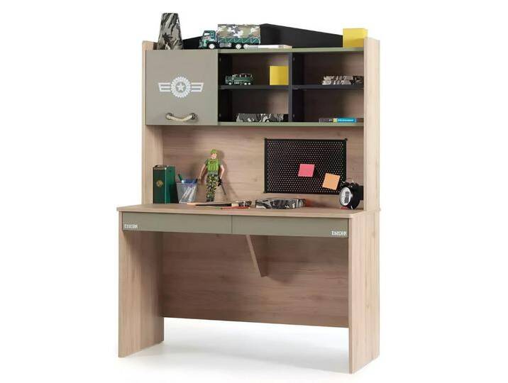 Xlmoebel Kinderschreibtisch Schreibtisch-Set aus Holz mit grünem Bücherregal für das Kinderzimmer (Schreibtisch + Bücherregal), Hergestellt in Europa von OTTO