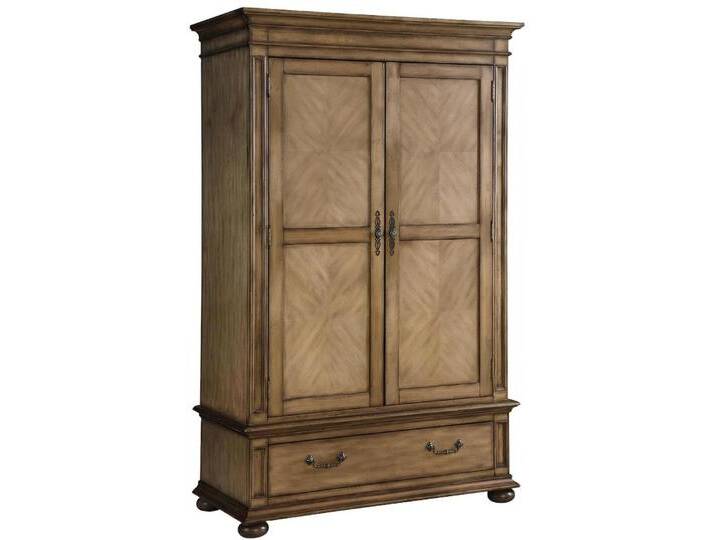 Xlmoebel Kleiderschrank Designer Schlafzimmerschrank mit Glastüren im Landhausstil (Kleiderschrank) Hergestellt in Europa, braun von OTTO
