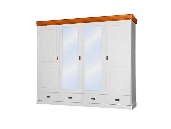 Xlmoebel Kleiderschrank Landhausstil Kleiderschrank für Kleidung in Weiß aus Holz mit Regal (Kleiderschrank) Hergestellt in Europa, weiß von OTTO