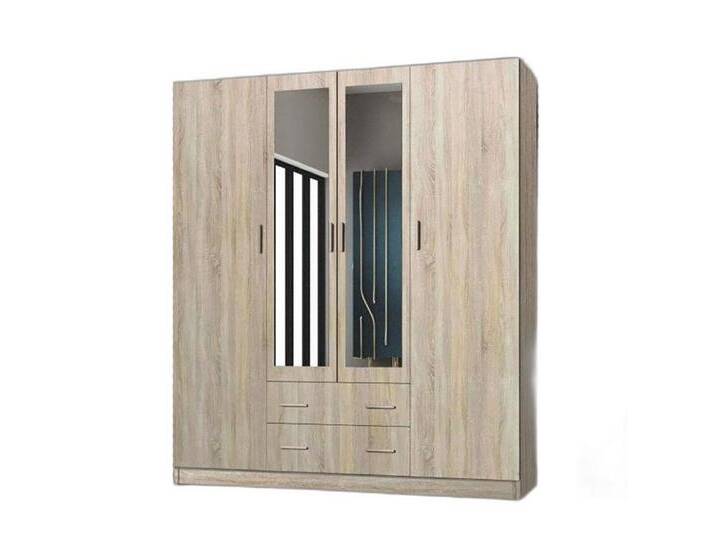 Xlmoebel Kleiderschrank Modern Stil Kleiderschrank Luxus Klassisch Schlafzimmer Holz (1-St., Kleiderschrank) Hergestellt in Europa, beige von OTTO