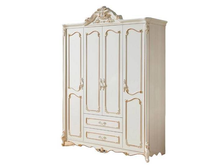 Xlmoebel Kleiderschrank Schlafzimmer-Kleiderschrank in Weiß aus Holz - Möbelstück (Kleiderschrank) Hergestellt in Europa, weiß von OTTO