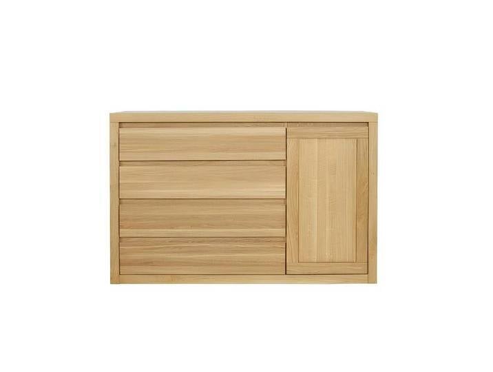 Xlmoebel Kombikommode Massivholz Anrichte Schrank Eiche 140x90cm - Echtholz Kommode (1 St., Kommode), Hergestellt in Europa, beige von OTTO