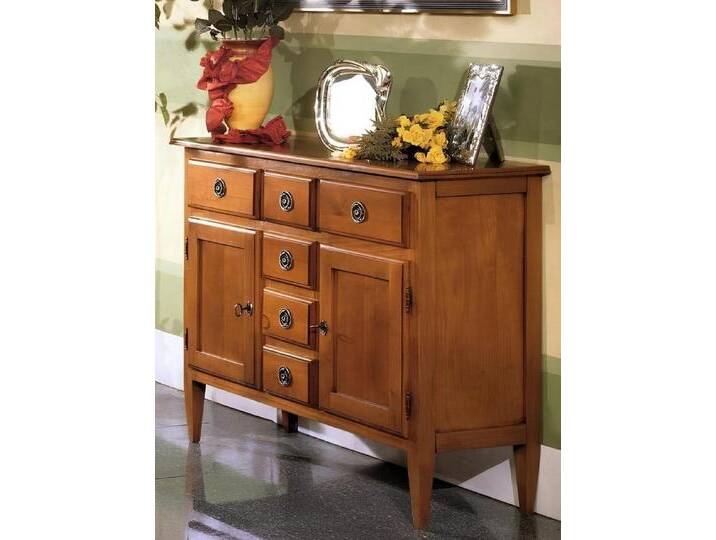 Xlmoebel Kombikommode Braune Massivholz-Kommode mit Anrichte und Schrank - Sideboard Möbel (Kommode), Hergestellt in Italy, braun von OTTO