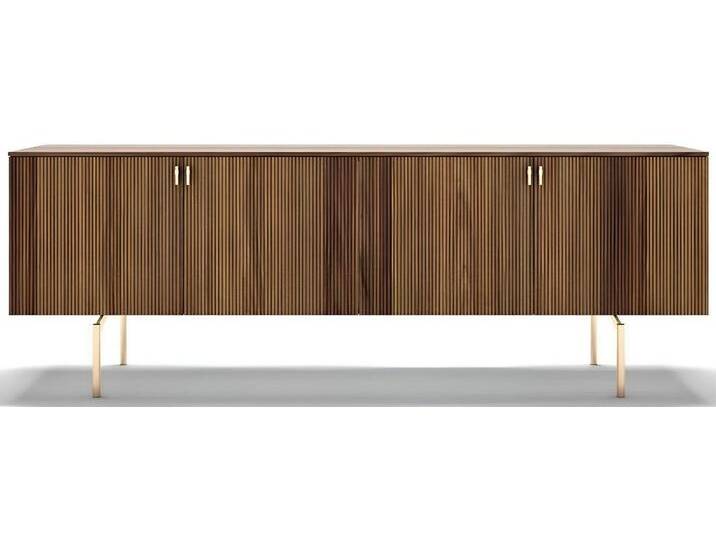 Xlmoebel Sideboard Hohes Wohnschrank Regal Elegantes Sideboard Stilvolles Buffet (1 St., Kommode), Hergestellt in Europa, braun von OTTO