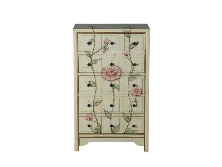 Xlmoebel Kommode Luxuriöses Echtholz-Möbel: Apothekerschrank Sideboard Kommode Schrank (Kommode), Hergestellt in Europa, beige von OTTO