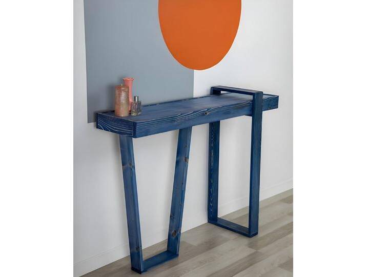 Xlmoebel Konsolentisch Eleganter Blauer Wohnzimmer-Konsolentisch - Moderne Designer-Konsole (Konsolentisch), Hergestellt in Europa, blau von OTTO