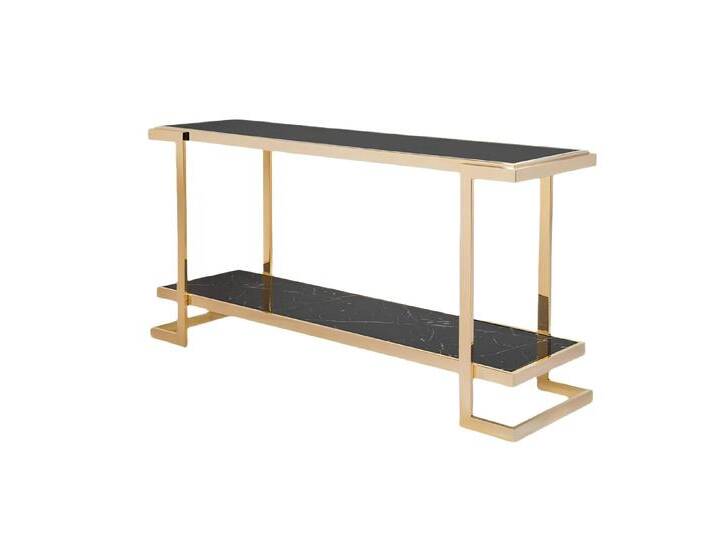 Xlmoebel Konsolentisch Luxuriöse Wohnzimmermöbel im modernen Design (1-St., Konsolentisch), Hergestellt in Europa, goldfarben von OTTO