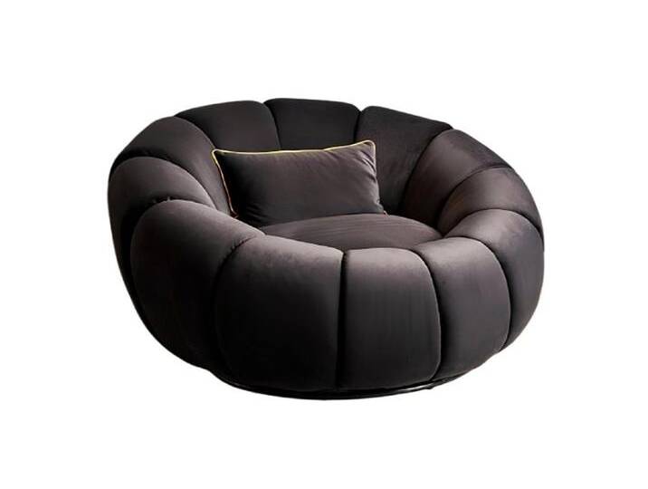 Xlmoebel Loungesessel Luxuriöser Wohnzimmersessel in mittelweicher, bequemer schwarzer Farbe (1-St., Sessel), Hergestellt in Europa, schwarz von OTTO