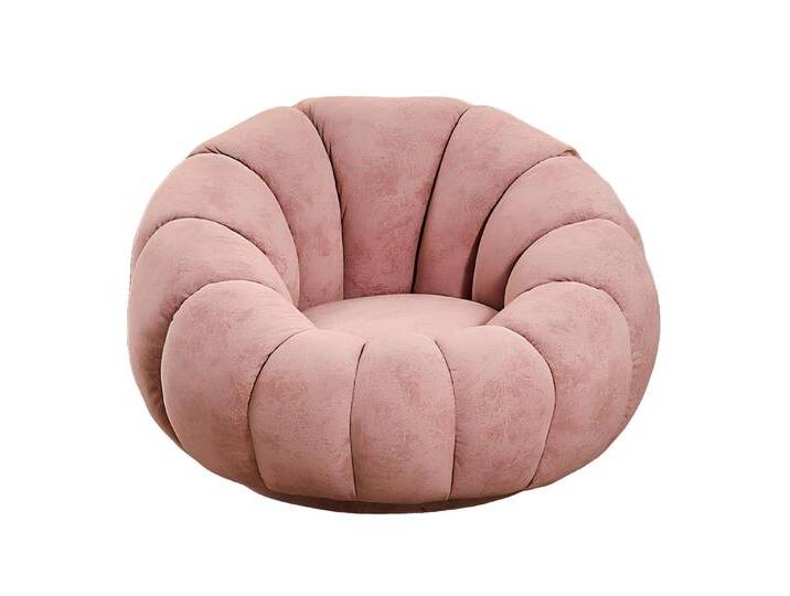 Xlmoebel Loungesessel Neuer luxuriöser Textil-Loungesessel mit Designer-Couch-Sofa und (Sessel), Hergestellt in Europa, rosa von OTTO