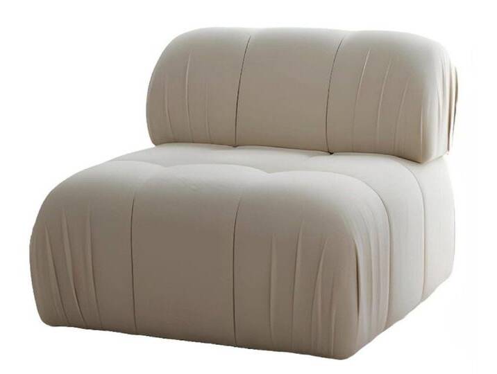Xlmoebel Loungesessel Zeitgemäßer Einzelsitz Polsterstuhl für das Wohnzimmer in Beige-Stoff (Sessel), Hergestellt in Europa, beige von OTTO