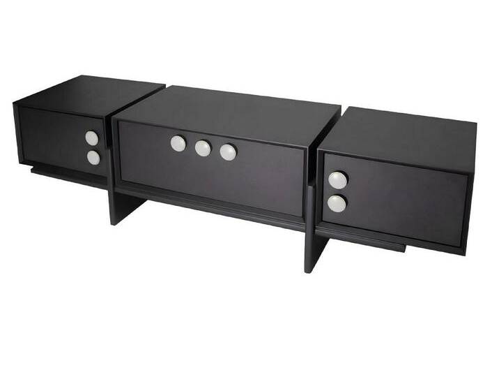 Xlmoebel Lowboard Moderne schwarze Designer Kommode als stilvoller TV-Ständer (TV-Ständer), Hergestellt in Europa, schwarz von OTTO