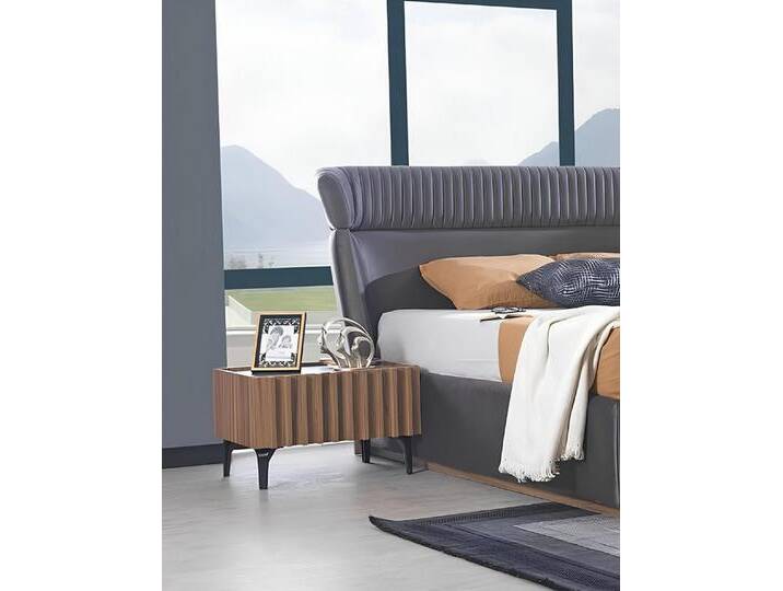 Xlmoebel Nachttisch Braunes Designer-Nachtkästchen aus Holz für ein modernes (Nachttisch), Hergestellt in Europa, braun von OTTO