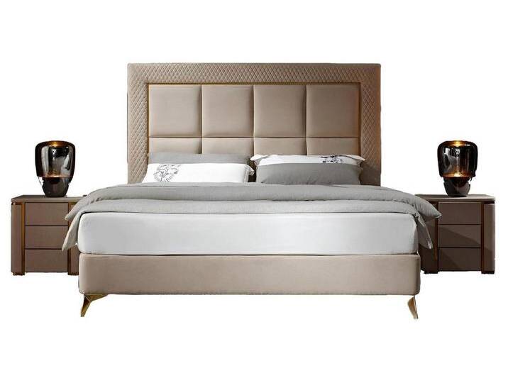 Xlmoebel Nachttisch Designer Nachttisch mit Schublade und eleganter Konsole (Nachttisch), Hergestellt in Europa, beige von OTTO