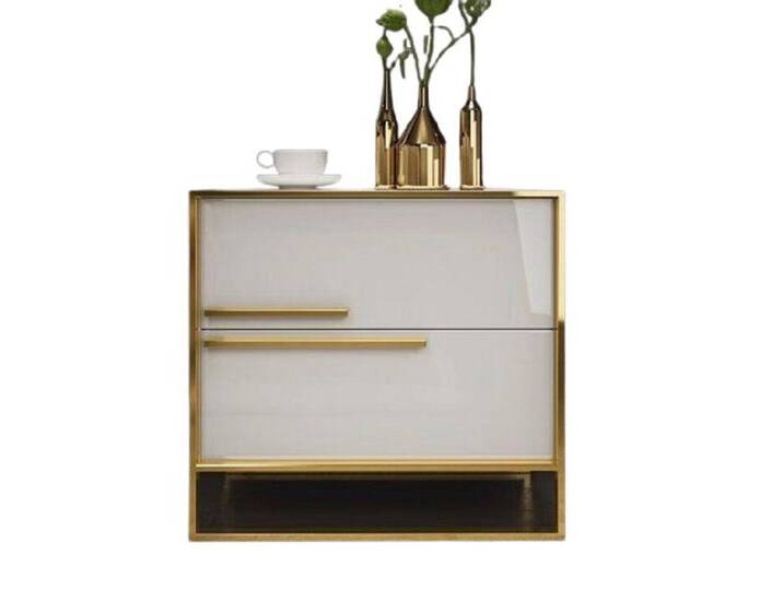 Xlmoebel Nachttisch Konsole für Nachttisch im Schlafzimmer-Design aus Holz (1-St., Nachttisch), Hergestellt in Europa, weiß, Weiß von OTTO