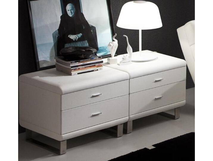 Xlmoebel Nachttisch Moderne Schlafzimmer-Nachttische aus Metall mit Design für Ihr (1-St., Nachttische), Hergestellt in Europa, weiß von OTTO