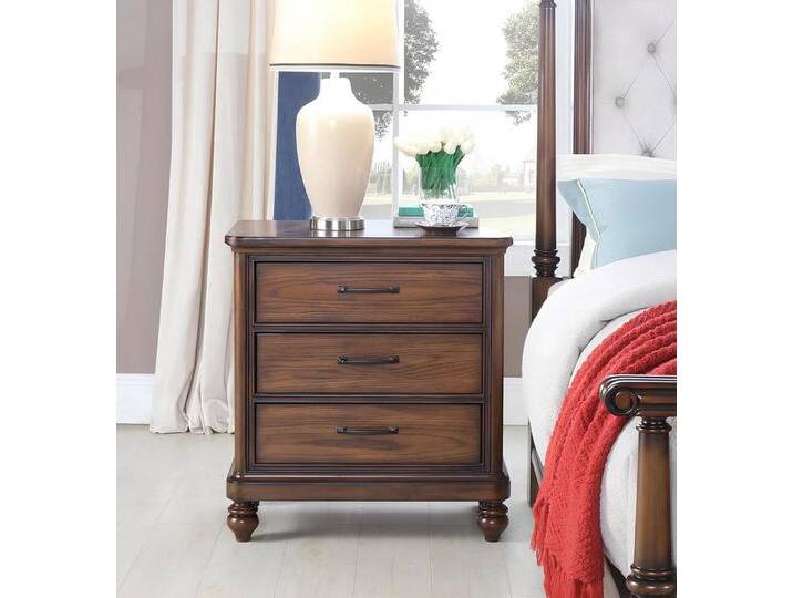 Xlmoebel Nachttisch Nacht Konsole im Design für Luxus Schlafzimmer - Neue Holz (Nachttisch), Hergestellt in Europa, braun von OTTO