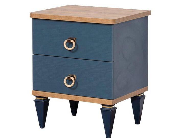 Xlmoebel Nachttisch Nachtkonsole in Blau-Braun für Kinderzimmer vom Designer (1-St., Nachttisch), Hergestellt in Europa, beige blau von OTTO