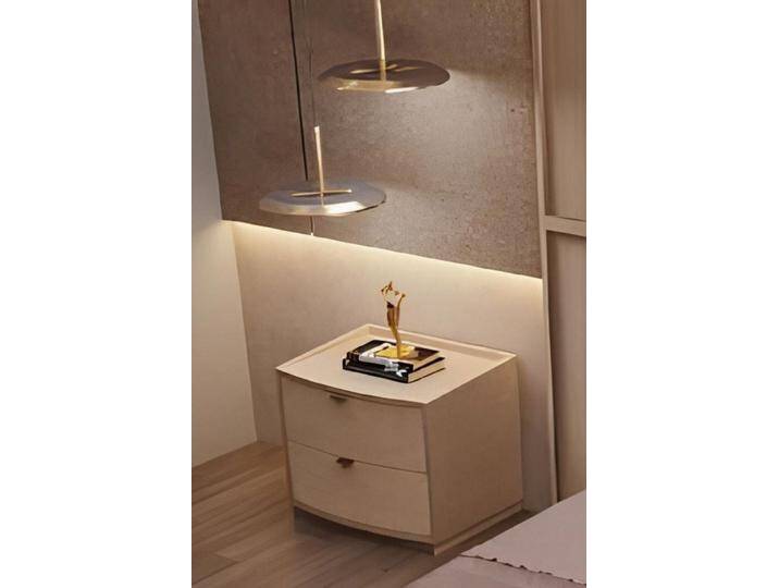 Xlmoebel Nachttisch Nachtschrank im italienischen Design für Schlafzimmer - Beistelltische (1-St., Nachttisch), Hergestellt in Europa, beige von OTTO