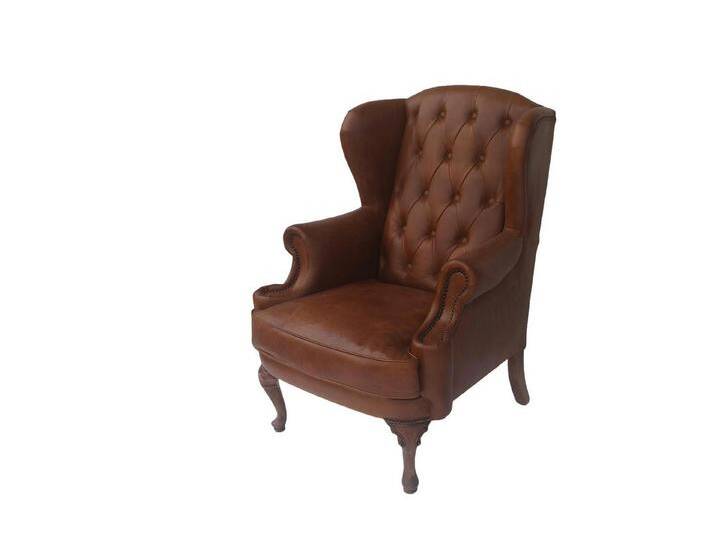 Xlmoebel Ohrensessel Braun Vintage Ohrensessel im Chesterfield-Stil (1-St., Ohrensessel), Hergestellt in Europa, braun von OTTO