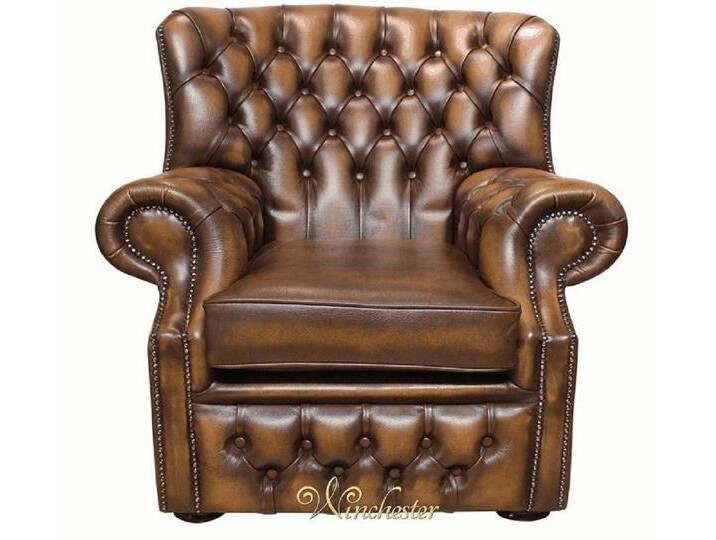 Xlmoebel Ohrensessel Einzelner Designer-Fernsehsessel aus braunem Samt Chesterfield-Stil (Ohrensessel (1 Sitzer), Hergestellt in Europa, braun von OTTO