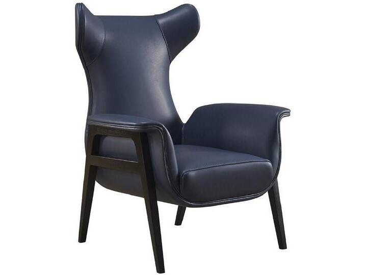 Xlmoebel Ohrensessel Einzelner Stoff Lounge Relaxsessel im Club-Design mit Schlangenmuster (Sessel), Hergestellt in Europa, blau, Blau von OTTO