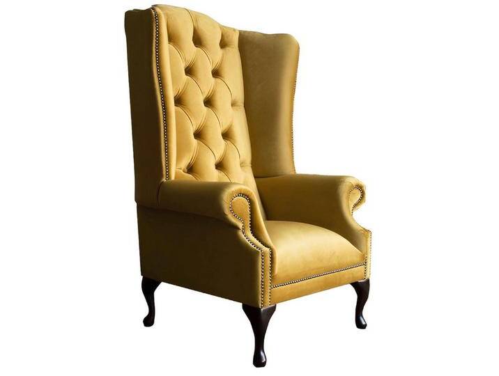 Xlmoebel Ohrensessel Moderner Luxus Ohrensessel in Gelb aus Textil für das Wohnzimmer (Chesterfield Sessel), Hergestellt in Europa, gelb von OTTO