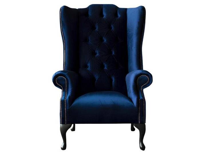 Xlmoebel Ohrensessel Sofa in Blau mit Chesterfield-Design aus Stoff für das (Sessel), Hergestellt in Europa, blau von OTTO